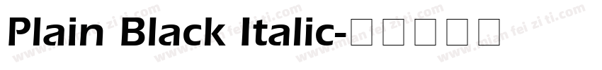 Plain Black Italic字体转换